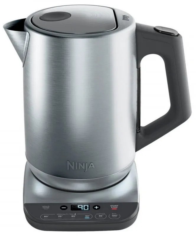 Fierbator electric Ninja KT201EU, 3000W, 1.7L, Fierbere rapida, Mentine temperatura, Setari inteligente, Iluminare, Inox