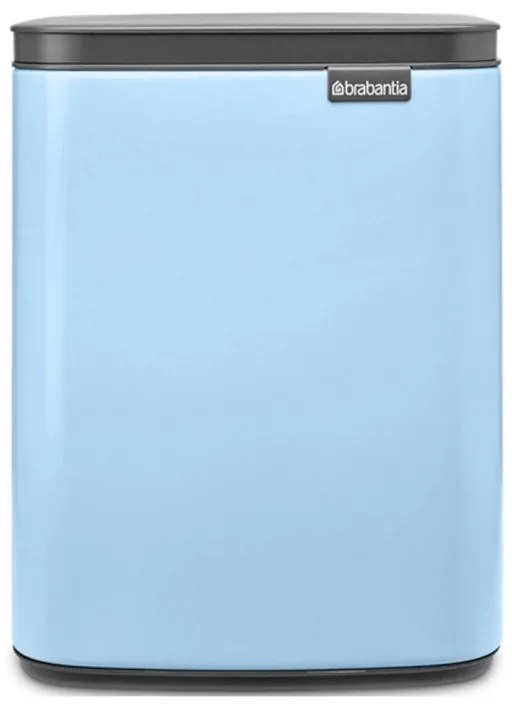 Cos de gunoi Brabantia Bo Small 1006631, 7 L, Deschidere lina si silențioasa, Baza antiderapanta, Albastru deschis