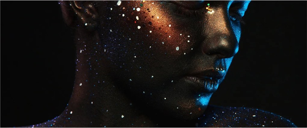 Tablou strălucitor a femeii (120x50 cm)