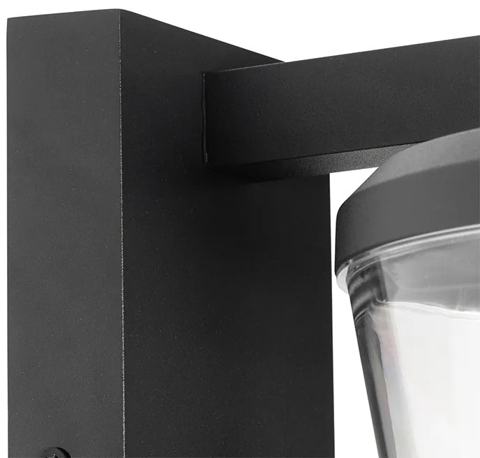 Aplică modernă de perete neagră IP44 - Joren