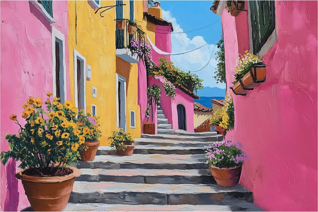 Tablou - Alee roz (90x60 cm)