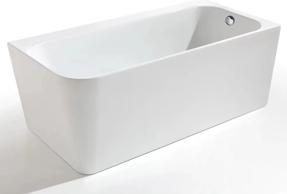 Cada freestanding Kreiner Maggie 160x75 cm finisaj alb dreapta lipita de perete BTW