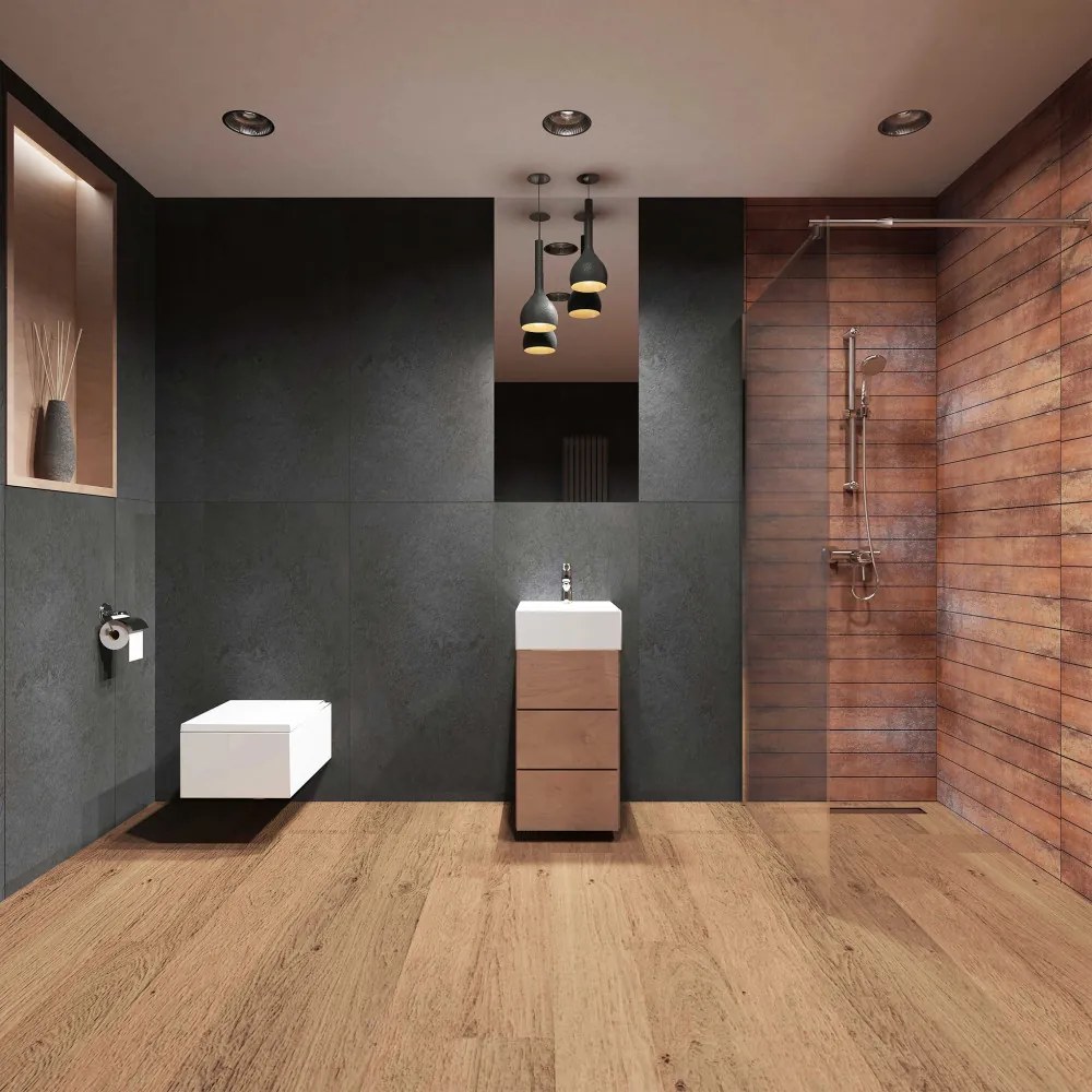 Cabină de duș Alfa Walk-In, 120x70-95x203 cm