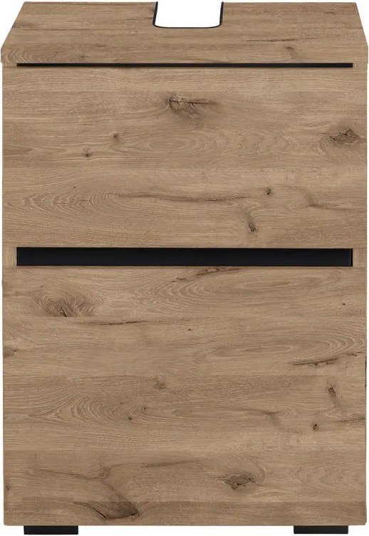 Dulap sub chiuvetă în culoare naturală cu aspect de lemn de stejar 40x55 cm Wisla – Støraa