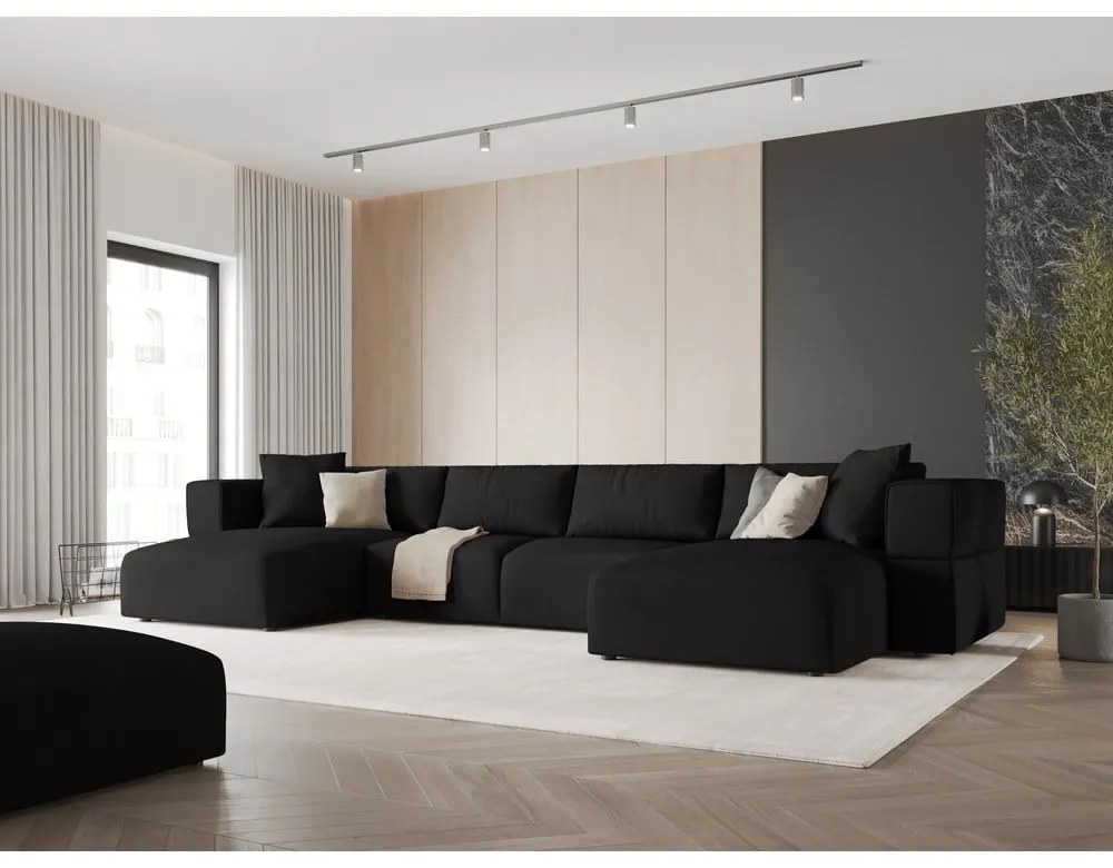 Colțar negru (în formă de "U") Esther – Milo Casa