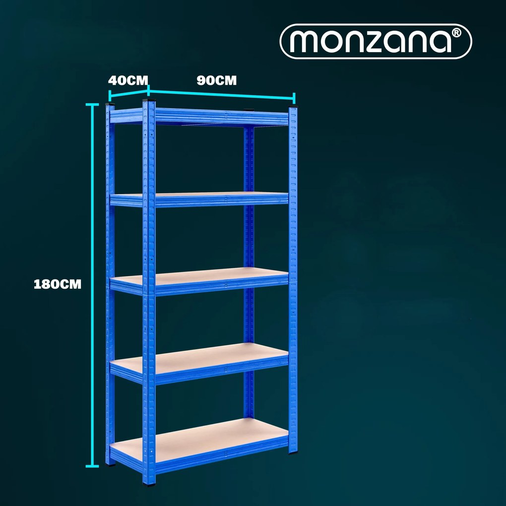 Deuba Set de 2 rafturi 180x90x40 cm - albastru