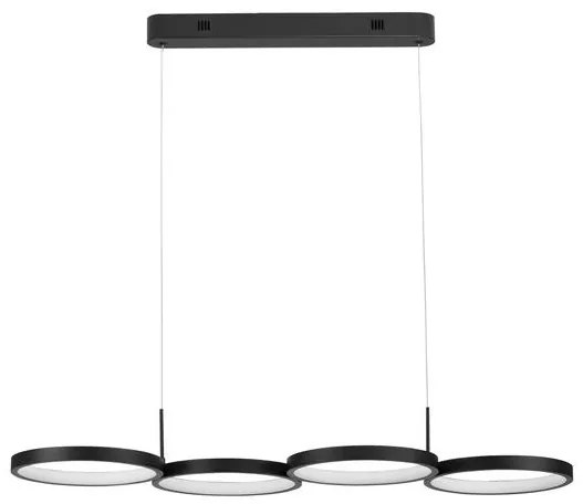 Lustra LED suspendata design modern MAGNUS R4 neagra