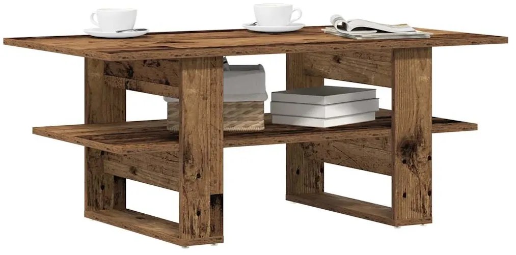 vidaXL Măsuță de cafea, lemn vechi, 102x55x42 cm, lemn prelucrat