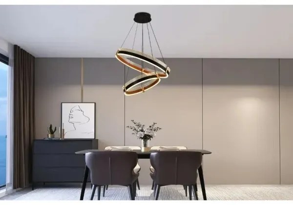 Lustră LED dimabilă pe cablu LED/140W/230V 3000-6500K + telecomandă