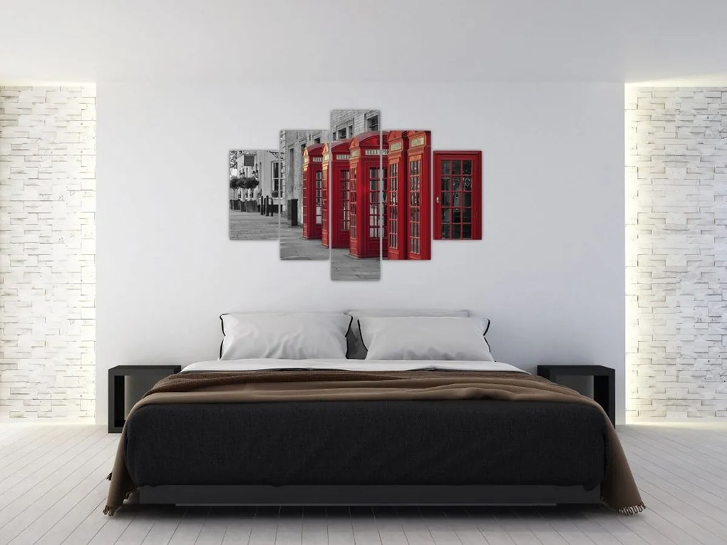 Tablou - Cutii telefonice din Londra (150x105 cm)