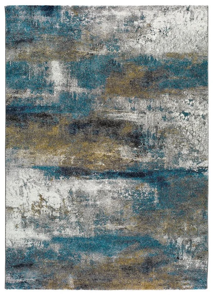 Covor Universal Kalia Abstract, 140 x 200 cm, albastru