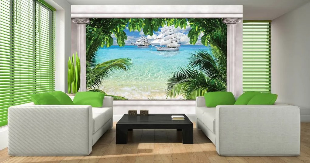 Fototapet - Corabie pe ocean (152,5x104 cm)
