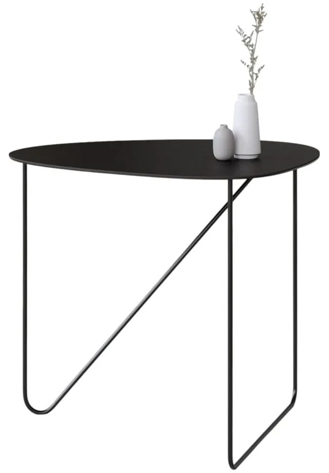 Măsuță de cafea neagră din metal 44x50 cm Curve L Bull – LIND DNA