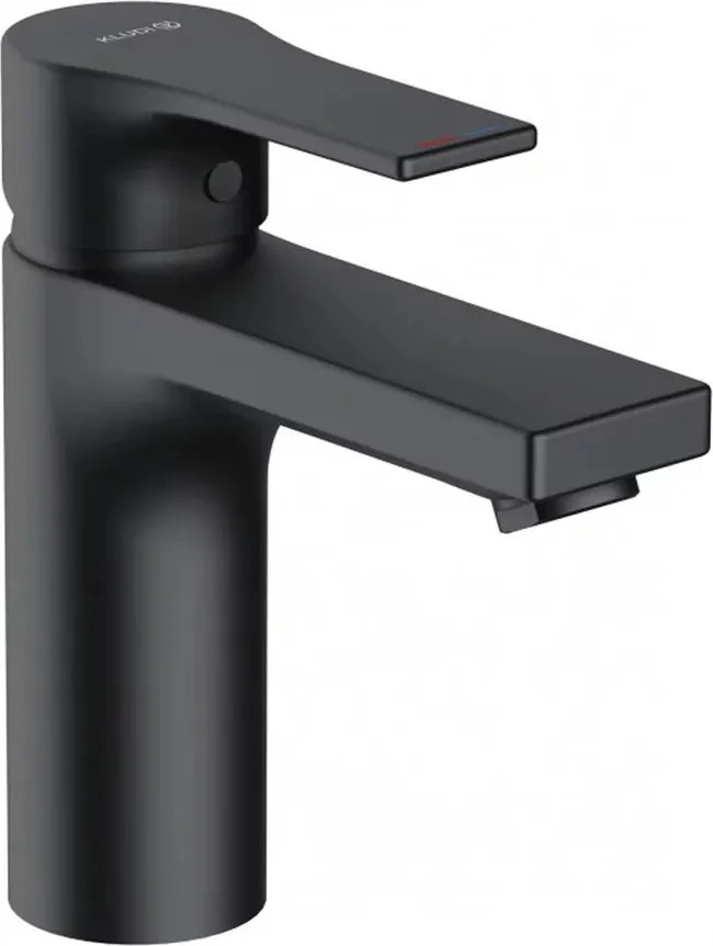 Baterie lavoar Kludi Zenta SL 100 monocomanda finisaj negru mat cu ventil Push-Open