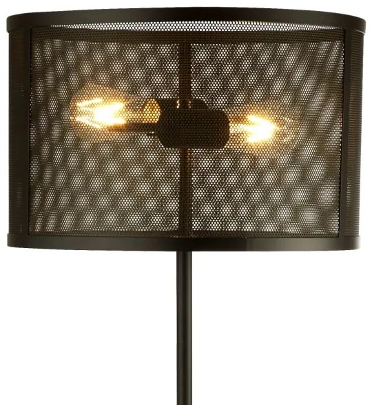 Searchlight EU2832-2BK - Lampadar FISHNET 2xE27/60W/230V negru