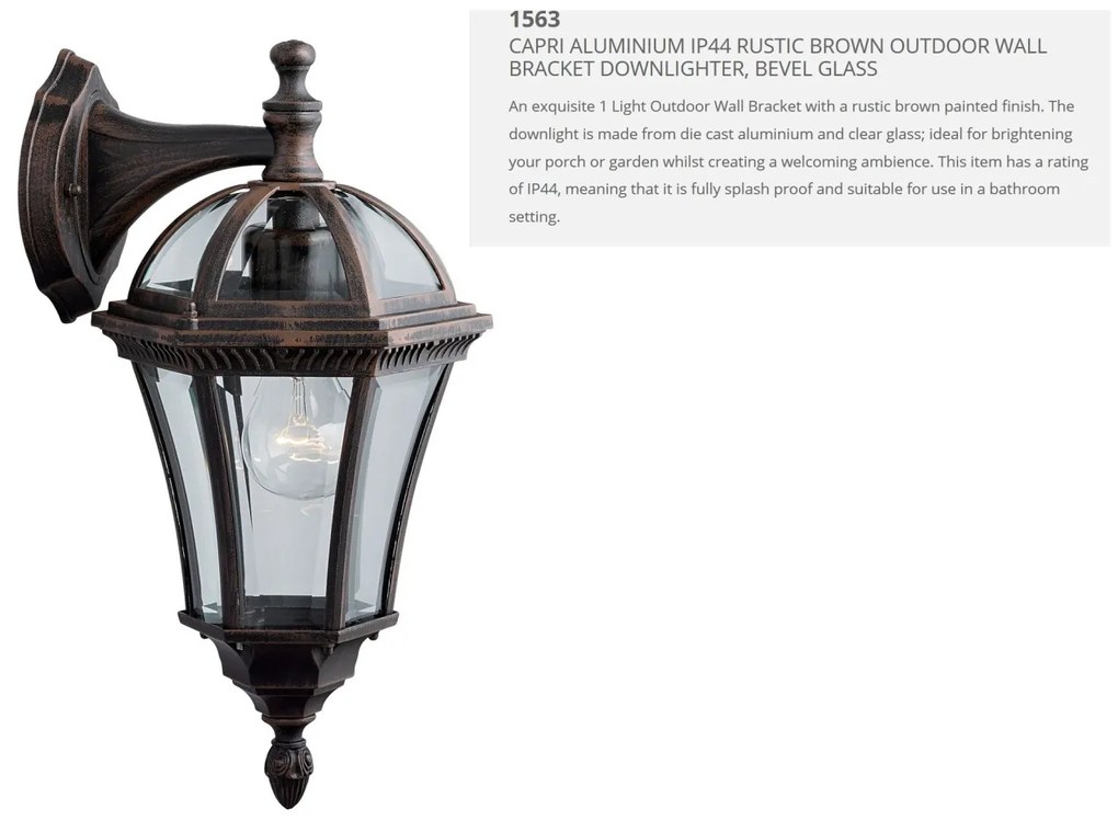 Aplica de exterior stil traditional IP44 Capri 1563 SRT
