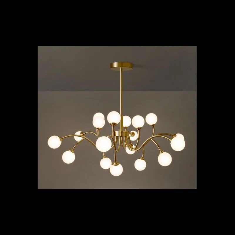 Lustra LED cu 18 Globuri Elit'S Mat, Lumina NEUTRA, 90W