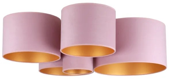 Duolla - Plafonieră ROLLER PENTO 5xE27/60W/230V roz