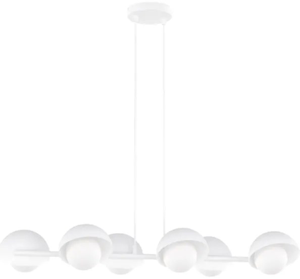 Candelabru pe cablu BOOM 6xG9/8W/230V, alb