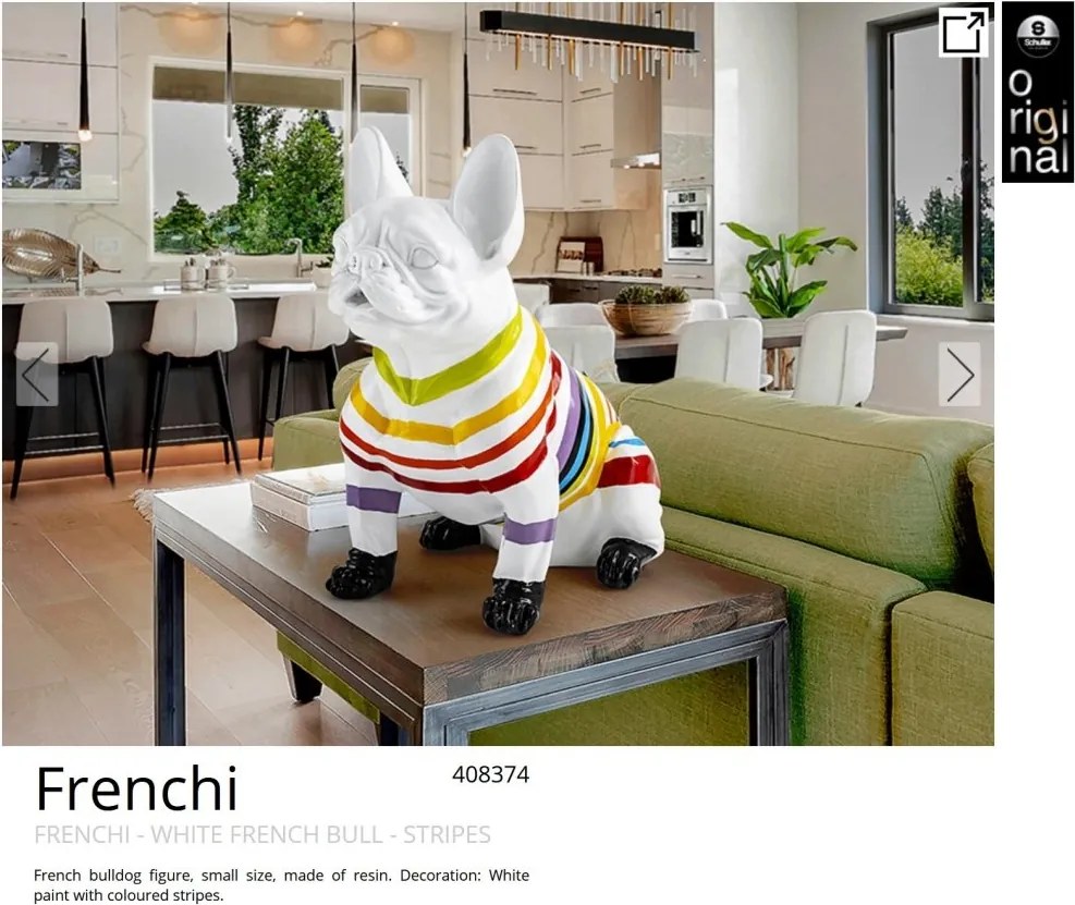 Figurina decorativa caine bulldog Frenchi