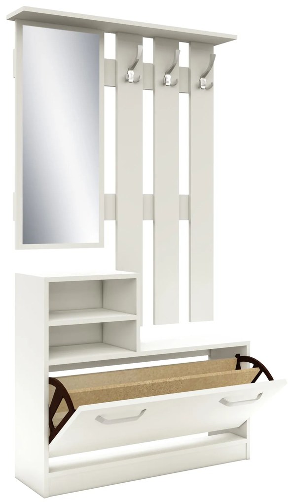 Cuier Lyon, Alb, L 85 x l 24 x H 180 cm