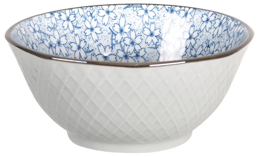Bol de ceramica cu floricele albastre  Ø 13*6 cm