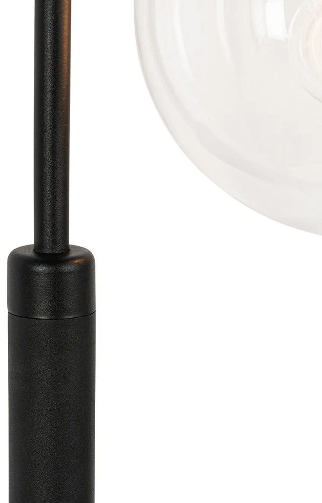 Llanternă modernă neagră cu sticlă transparentă 100 cm IP44 - Sfera