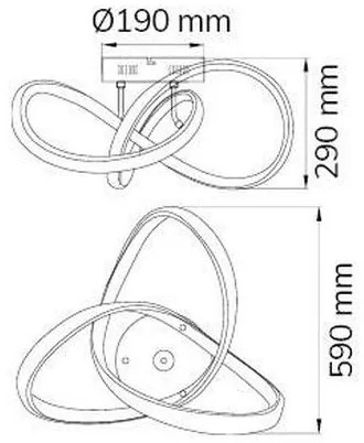 Lustră LED aplicată INDIGO LED/45W/230V Wofi 9134.01.15.7000