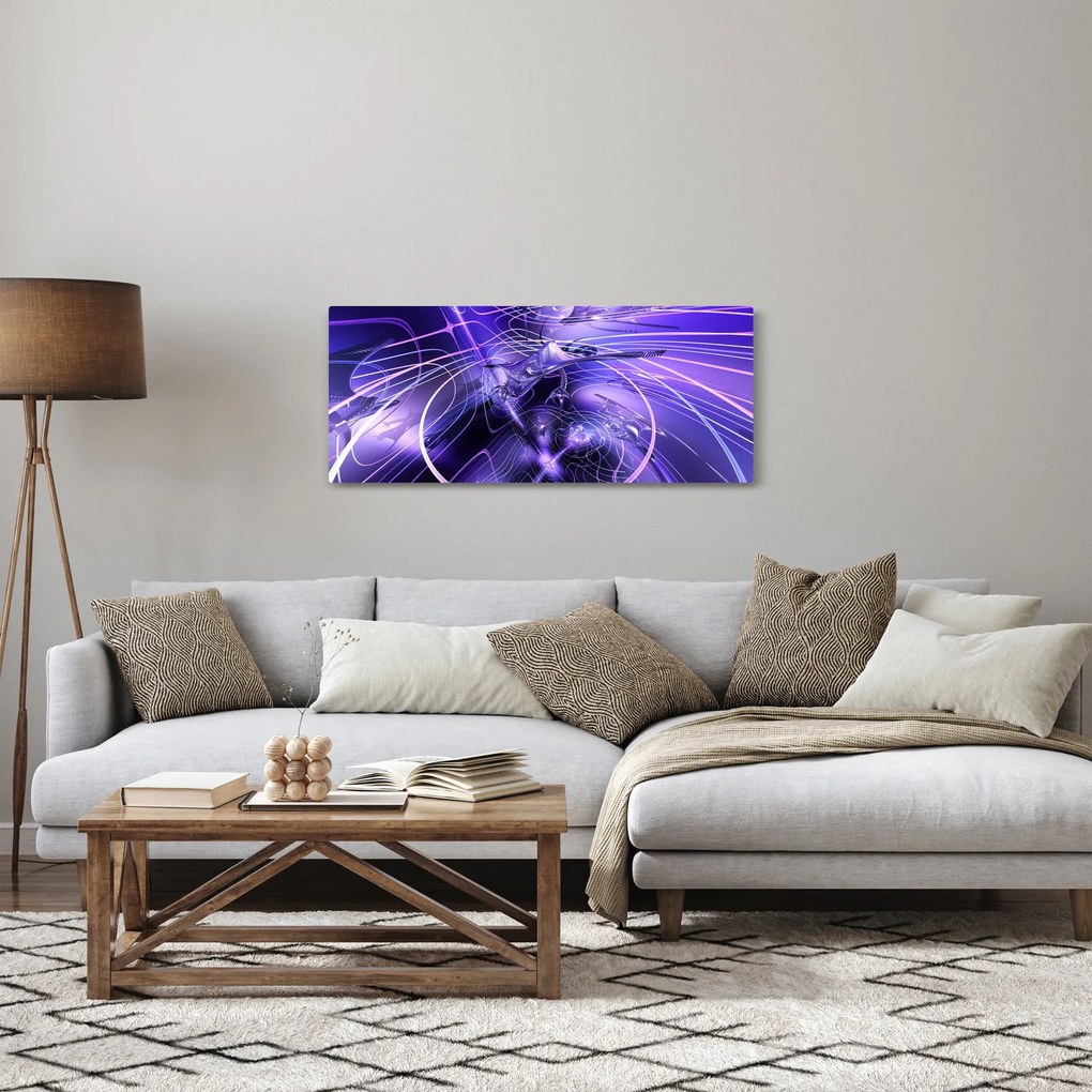 Tablou abstracție tehnică (120x50 cm)