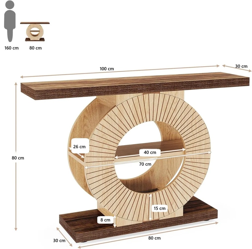MAM23 - Masa Consola, 100 cm, masuta hol, living, dining, dormitor - Maro
