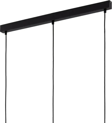 Lustră LED suspendată pe cablu SEBO 3xE27/15W/230V negru/bej fumuriu