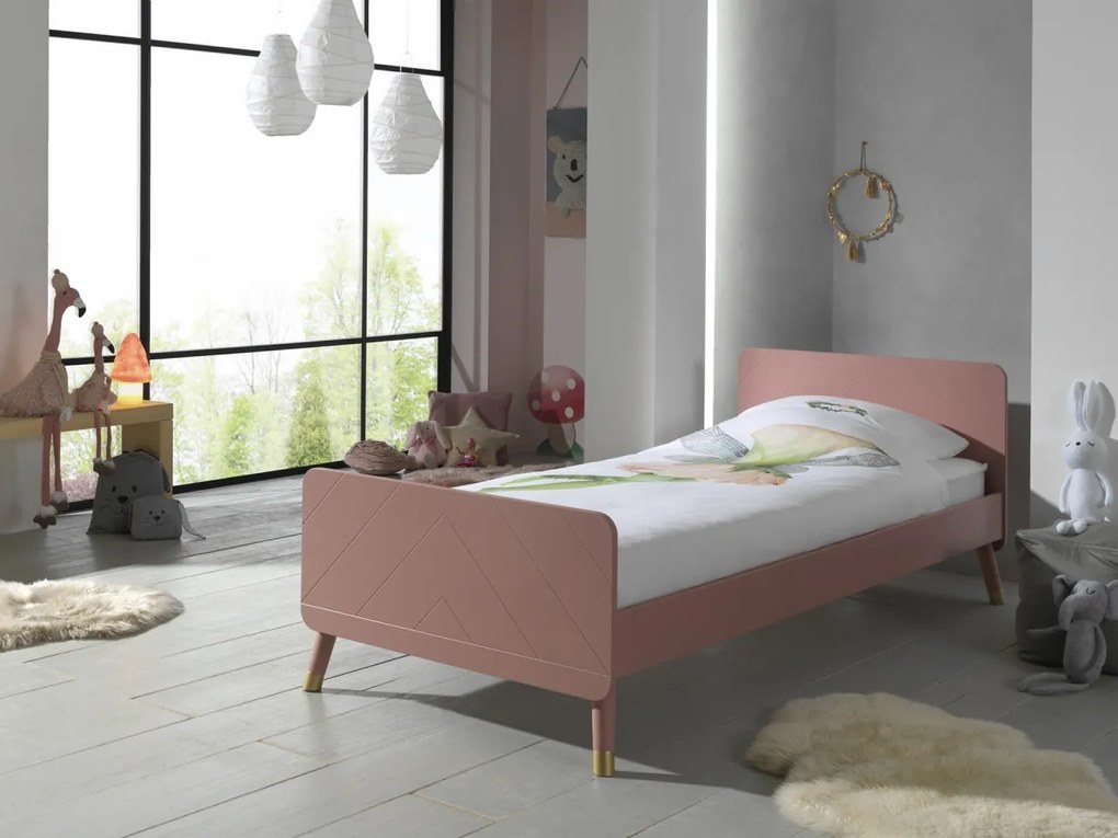 Set BILLY în roz (terra pink) format dintr-un Pat copii (90 x 200 cm) și o noptieră.