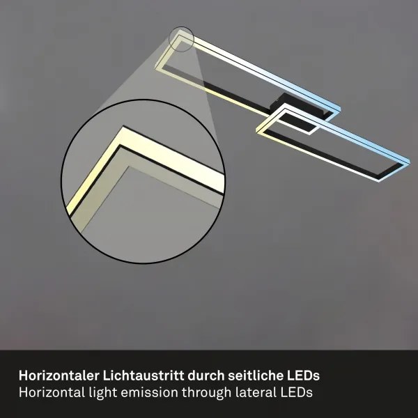 Briloner 3761015 - Lampă LED de tavan cu dimmer LED/45W/230V 2700-6500K+telecomandă neagră