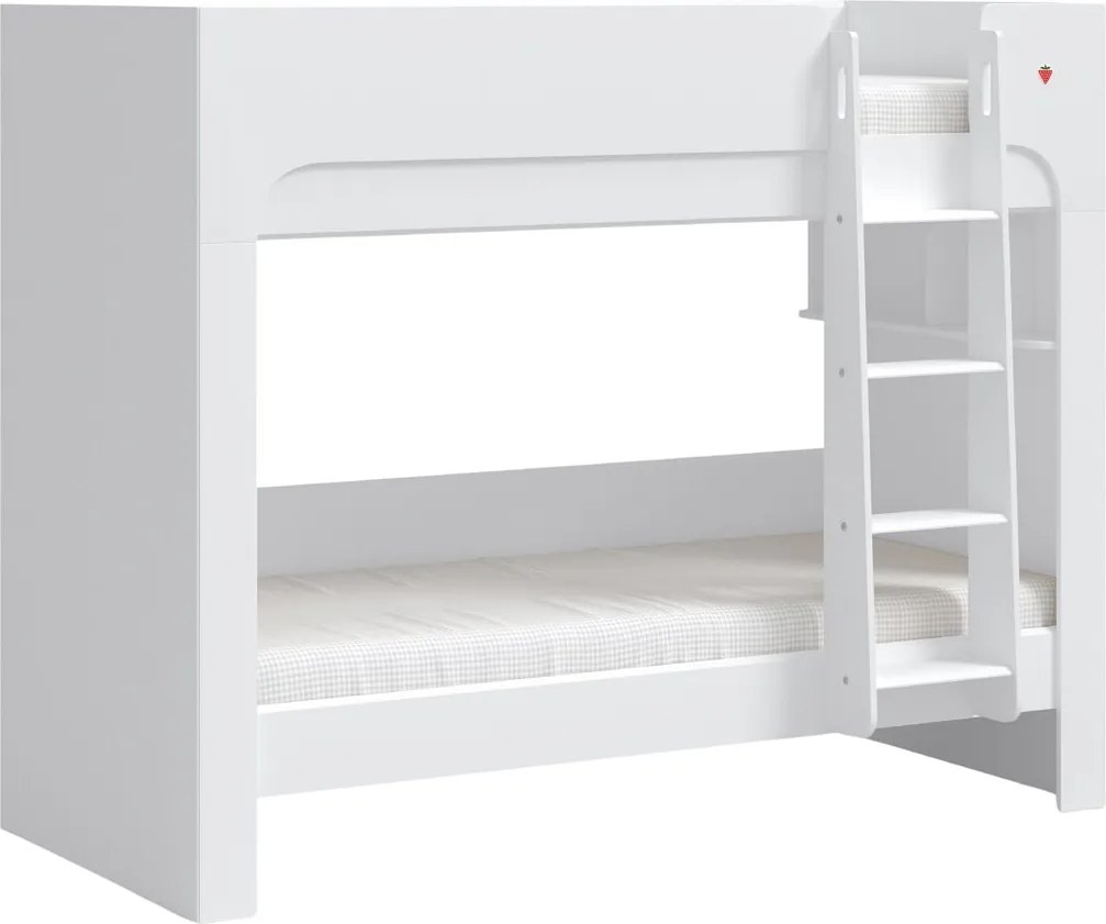 Pat etajat pentru copii, design functional si modern Colectia Varia White 90x200 cm