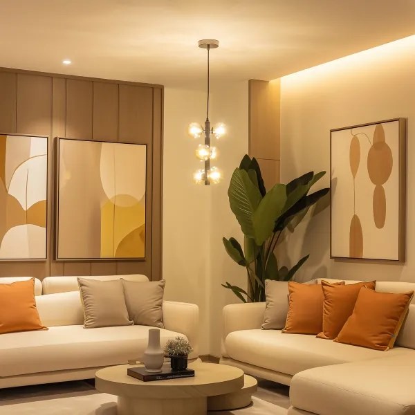 Brilagi - Lustră LED suspendată pe cablu MILLA 6xG9/3W/230V negru cromat/auriu