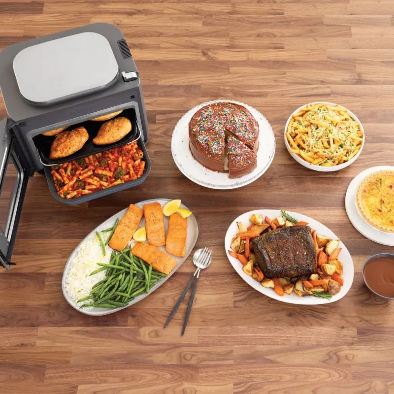 Multicooker Ninja Combi All In One 12in1 SFP700EU, 1780W, 12.5 L, 40-240°C, 12 programe, Gatit combinat, SmartSwitch, Argintiu