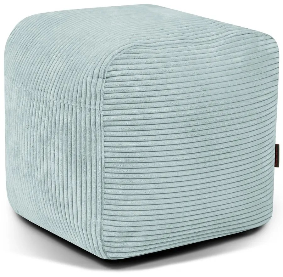 Fotoliu bean bag verde mentă cu tapițerie din catifea reiată Plus 50 Lounge – SLOWDOWN