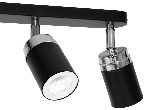 Spot RENO 3xGU10/60W/230V negru/crom