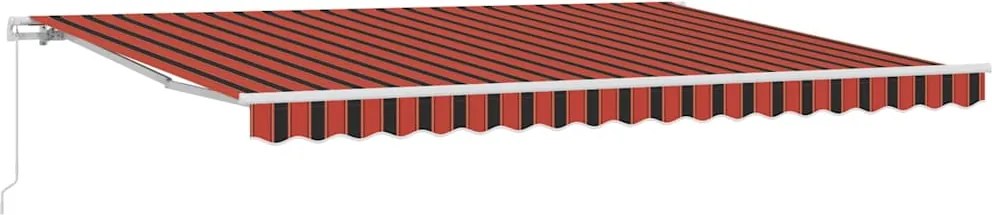 vidaXL Copertină Portocalie și maro 450 x 350 x 165 cm Poliester