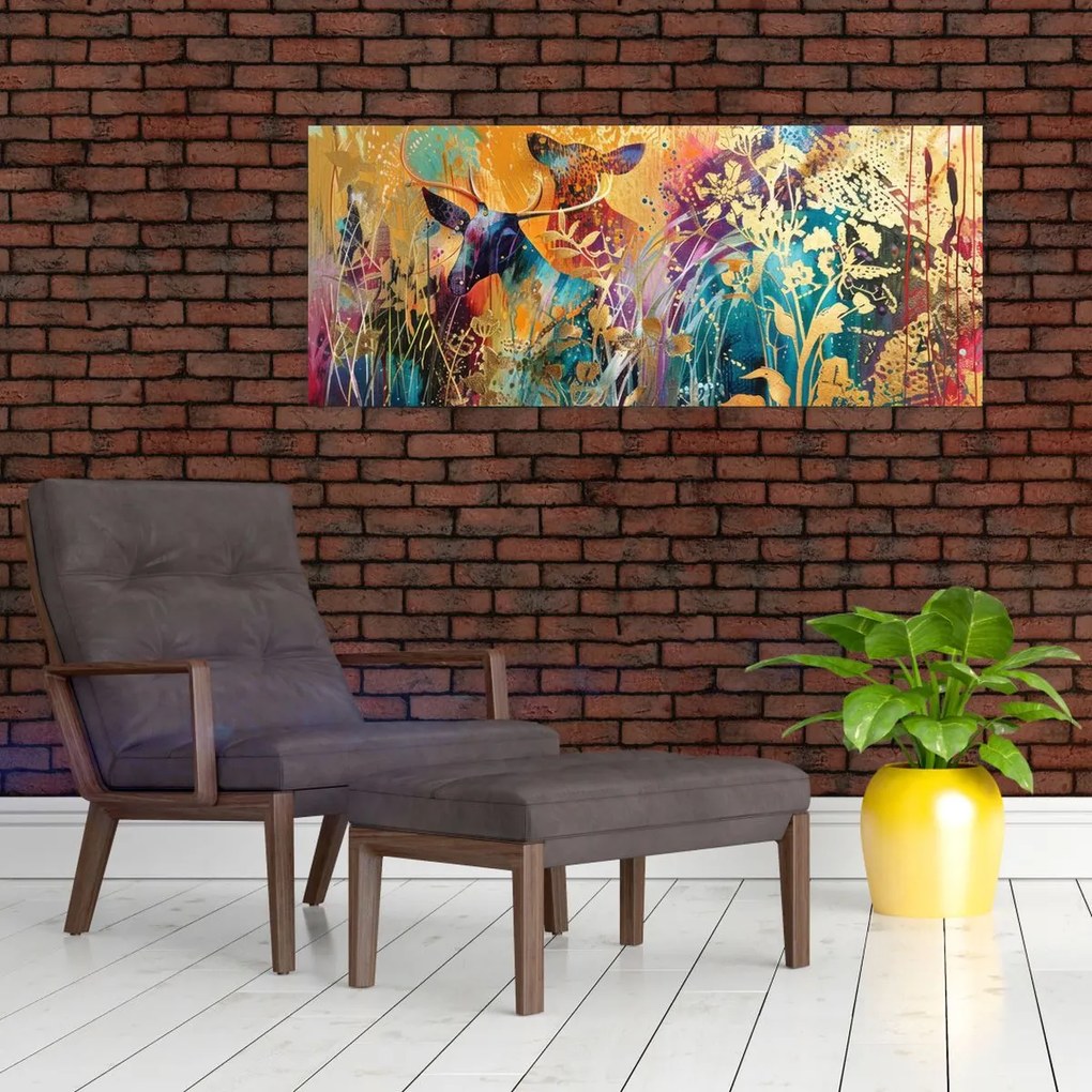 Tablou - Pictura abstractă a naturii (120x50 cm)