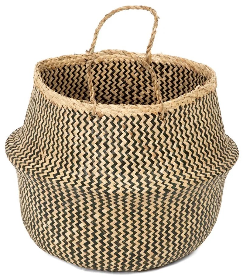 Coș depozitare din iarbă de mare Compactor Zic Zac, ⌀ 45 cm