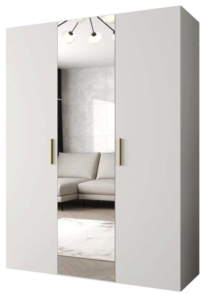 Dulap de haine 150 cm Borry 2 (alb + Auriu). 1125815