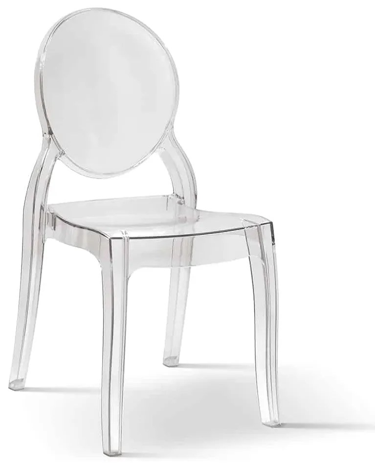 SET 4 SCAUNE TRANSPARENT OVALO-HORECA-