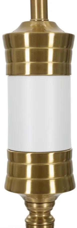Lampadar alb / auriu din metal si textil, soclu E27, max 40W, Ø 41 cm, Whity Mauro Ferreti