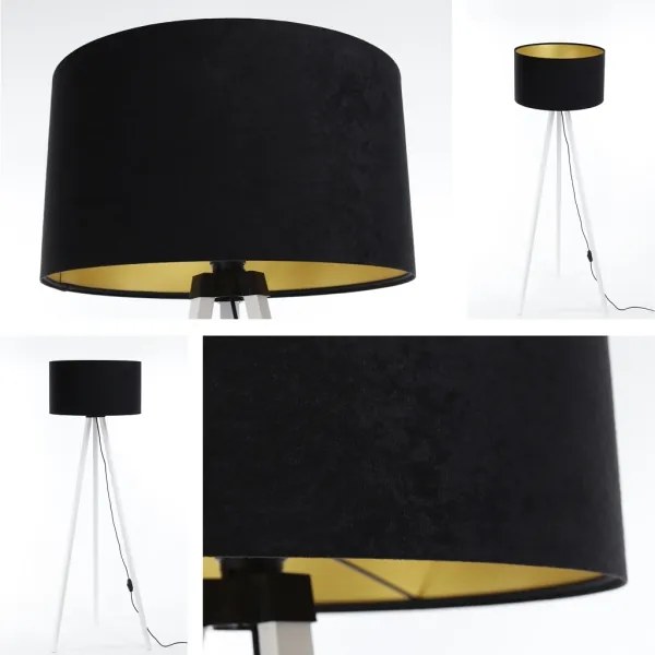 Lampadar STANDART 1xE27/60W/230V negru/alb