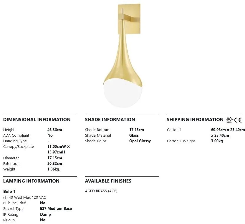 Aplica de perete design deosebit ARIANA