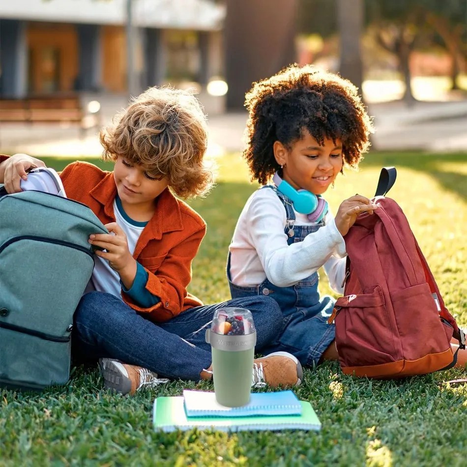 Cutie pentru gustări din două piese Westmark, 700ml, verde mentă, S