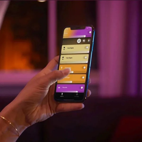 Philips Hue BLOOM - Lampă de birou LED RGB reglabilă, 7,1W, 230V