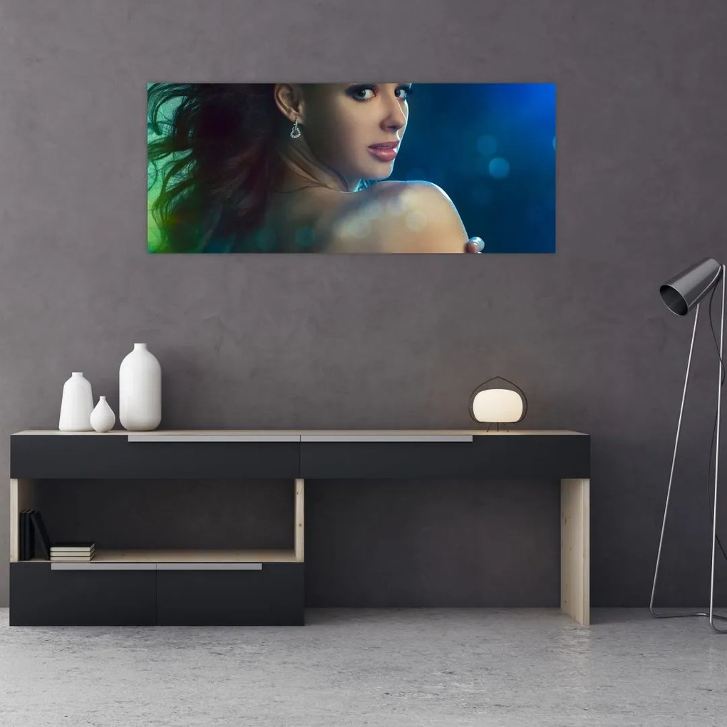 Tablou - Privirea unei femei tinere (120x50 cm)