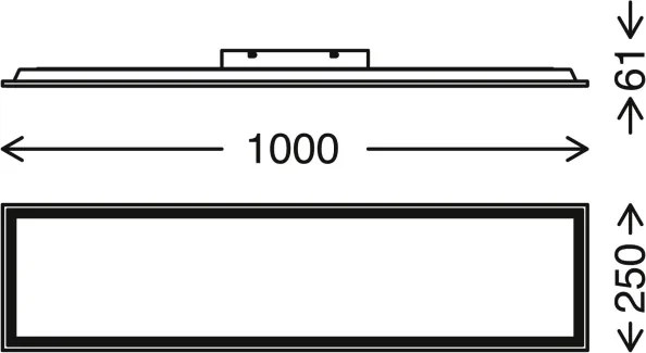 Plafonieră LED dimabilă PIATTO LED/24W/230V 100x25 cm Brilo + telecomandă